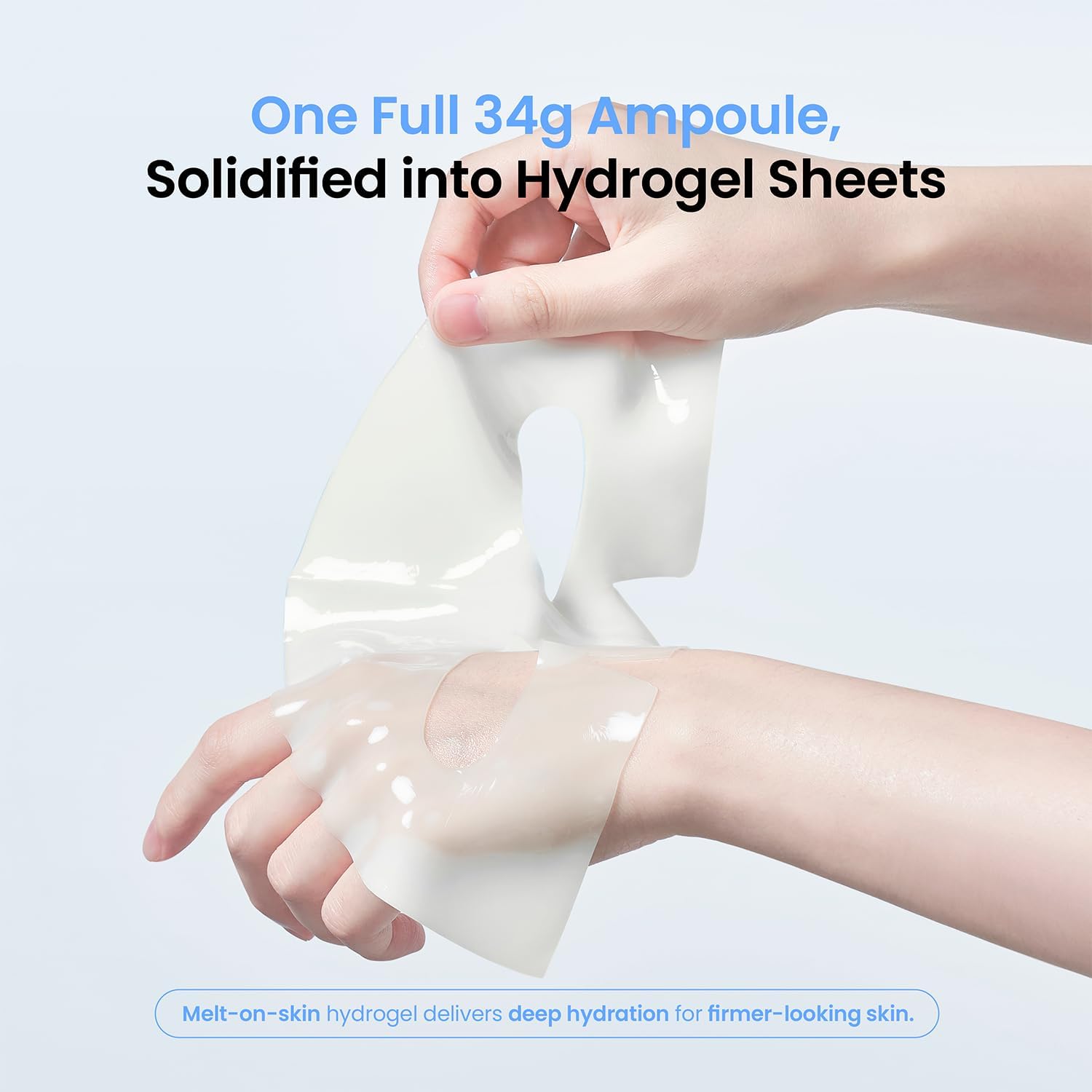 caraseoul Glowganic Pro Collagen Hydrogel Facial Mask - Niacinamide (Vitamin B3) and Adenosine, Moisturizing and Brightening, Minimizes Pores, Korean Skincare, Vegan, Night Masks [4 Pieces]