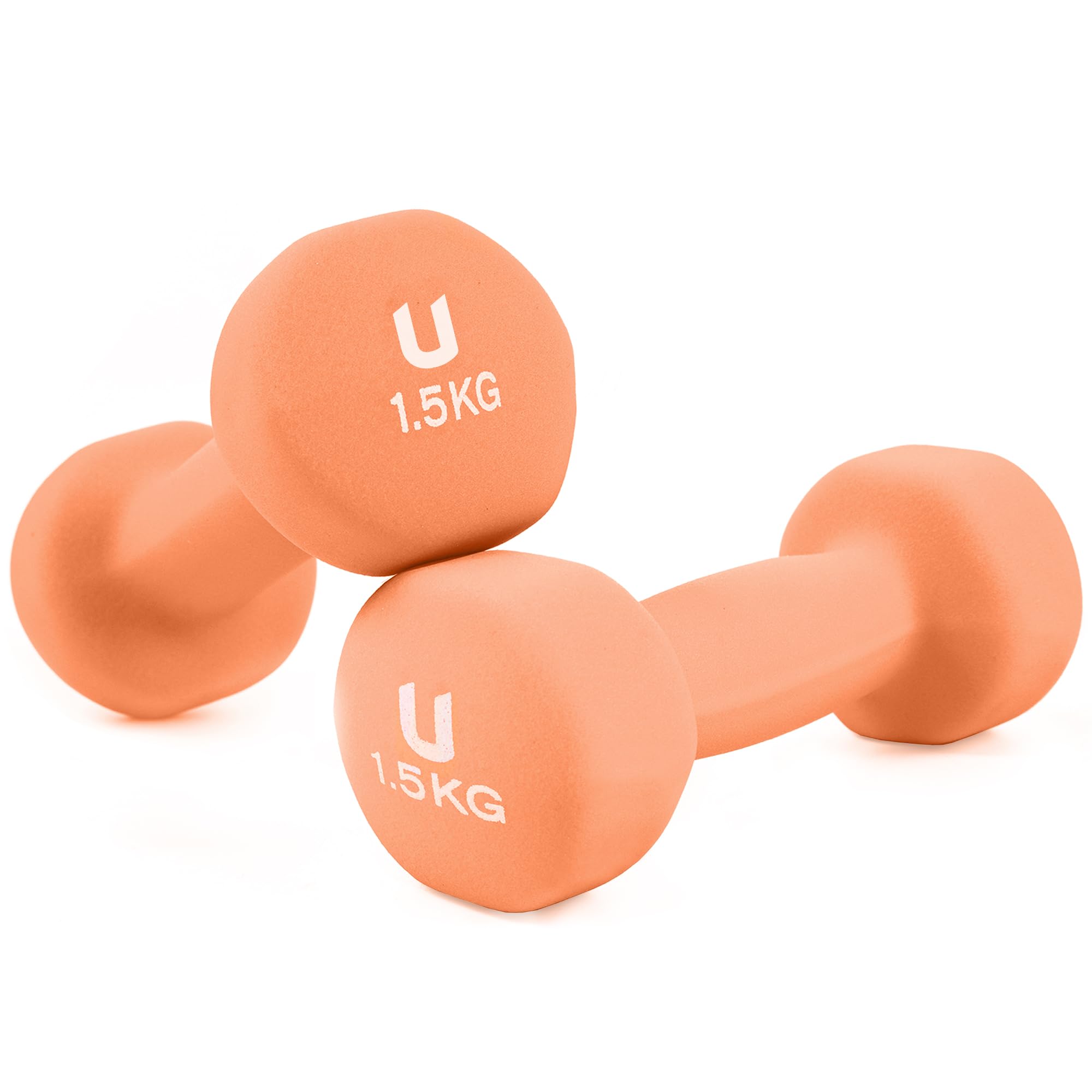 unycos - Non-slip dumbbells and dumbbells: Iron | Neoprene: from 1 kg to 10 kg - Soft to the touch for men and women, ergonomic design, anti-rolling, home gym, fitness