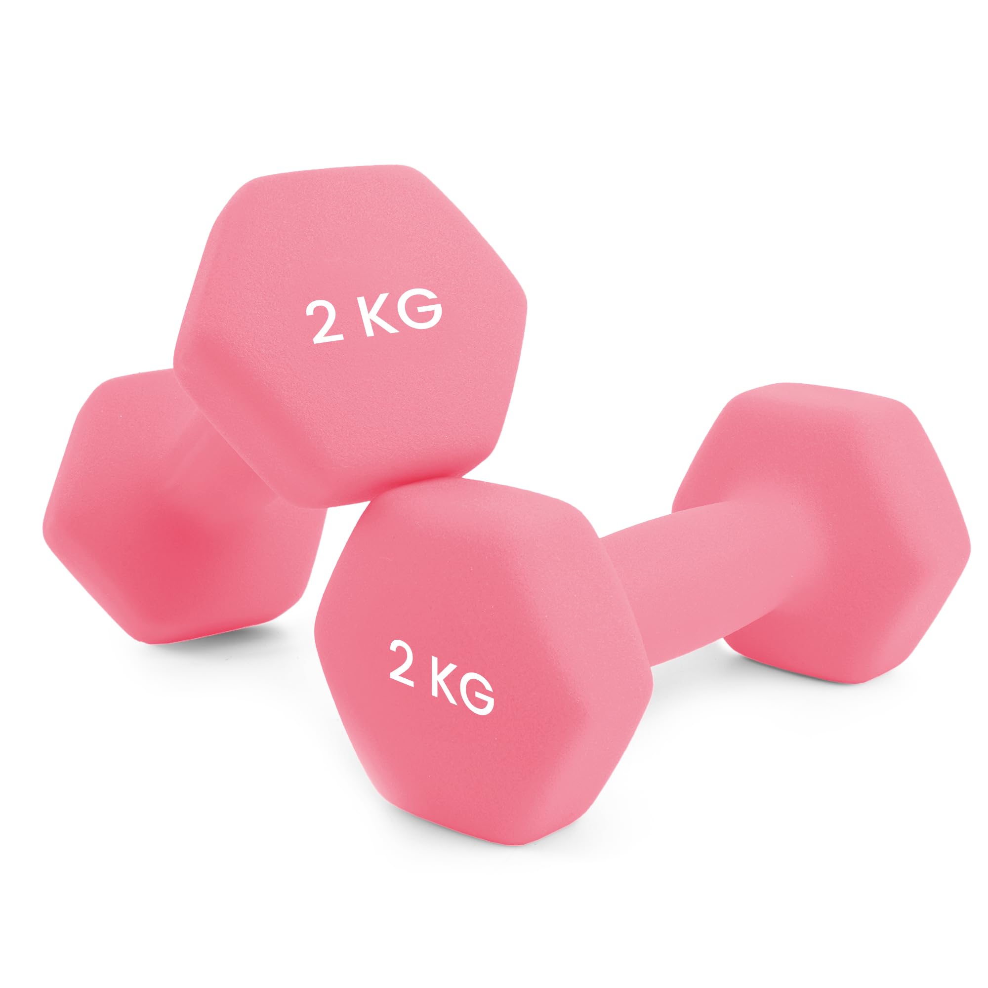unycos - Non-slip dumbbells and dumbbells: Iron | Neoprene: from 1 kg to 10 kg - Soft to the touch for men and women, ergonomic design, anti-rolling, home gym, fitness