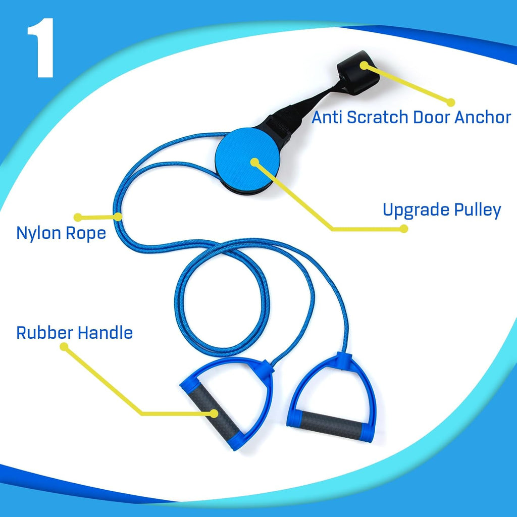 Shoulder Pulley, [Update] Shoulder Rehabilitation Pulleys for Physiotherapy, Rope Pulleys Gym for Home, Exercise and Gate Exercise Ropes for Rehabilitation, Exercise and Injury Prevention