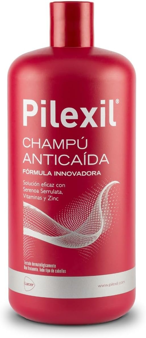 PILEXIL ANTIFALL - Anti-Hair Loss Shampoo 900 ml, Treatment of Frequent Use, Stops Hair Loss, Normalizes Your Cycle, Great Efficacy, for Men and Women