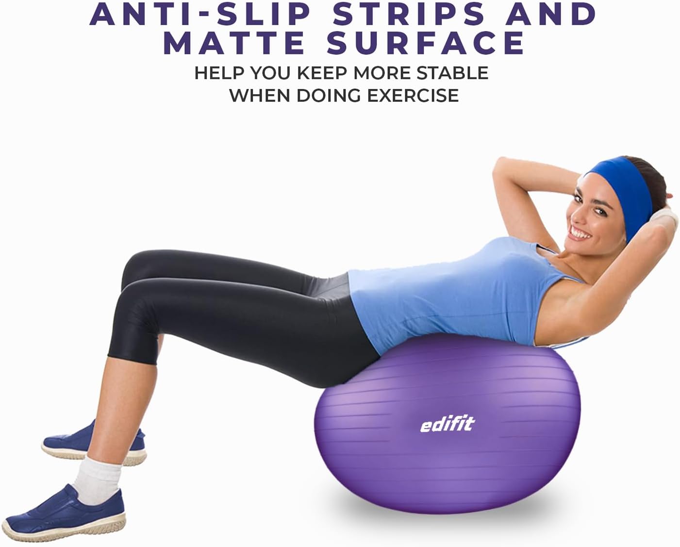 Pilates Ball, 55, 65 and 75 cm, Home Exercise, Includes Pump, Fitball, Pregnant, Yoga Accessories, Various Sizes