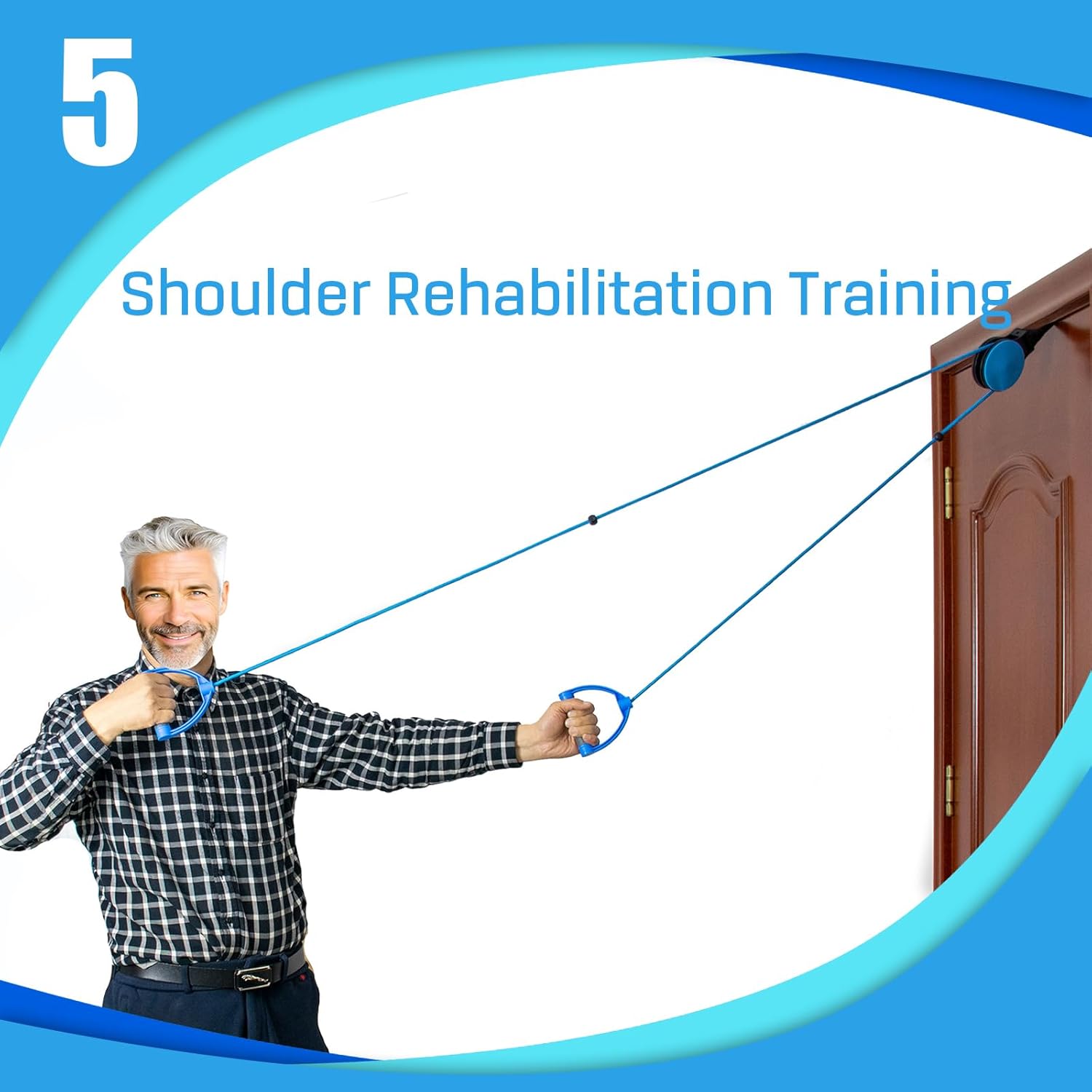 Shoulder Pulley, [Update] Shoulder Rehabilitation Pulleys for Physiotherapy, Rope Pulleys Gym for Home, Exercise and Gate Exercise Ropes for Rehabilitation, Exercise and Injury Prevention