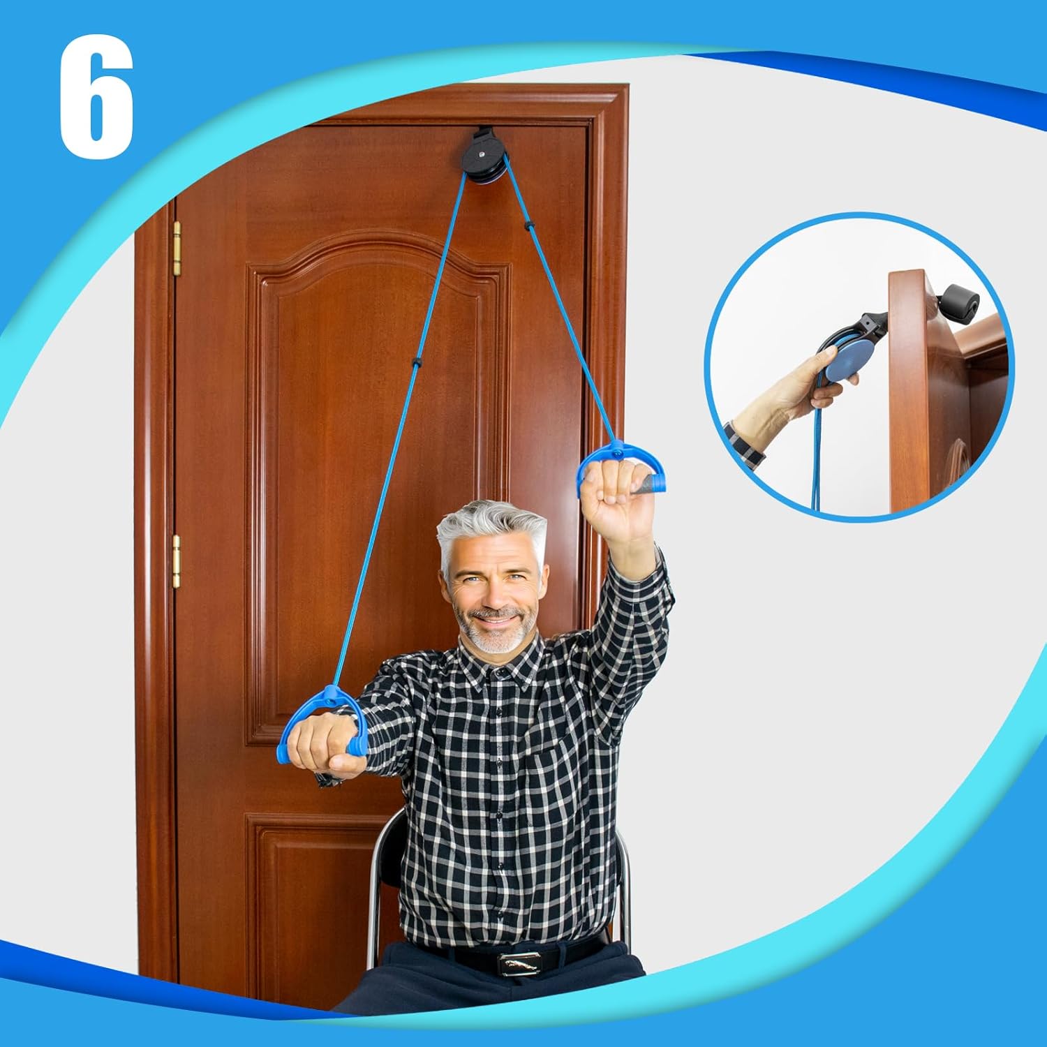 Shoulder Pulley, [Update] Shoulder Rehabilitation Pulleys for Physiotherapy, Rope Pulleys Gym for Home, Exercise and Gate Exercise Ropes for Rehabilitation, Exercise and Injury Prevention