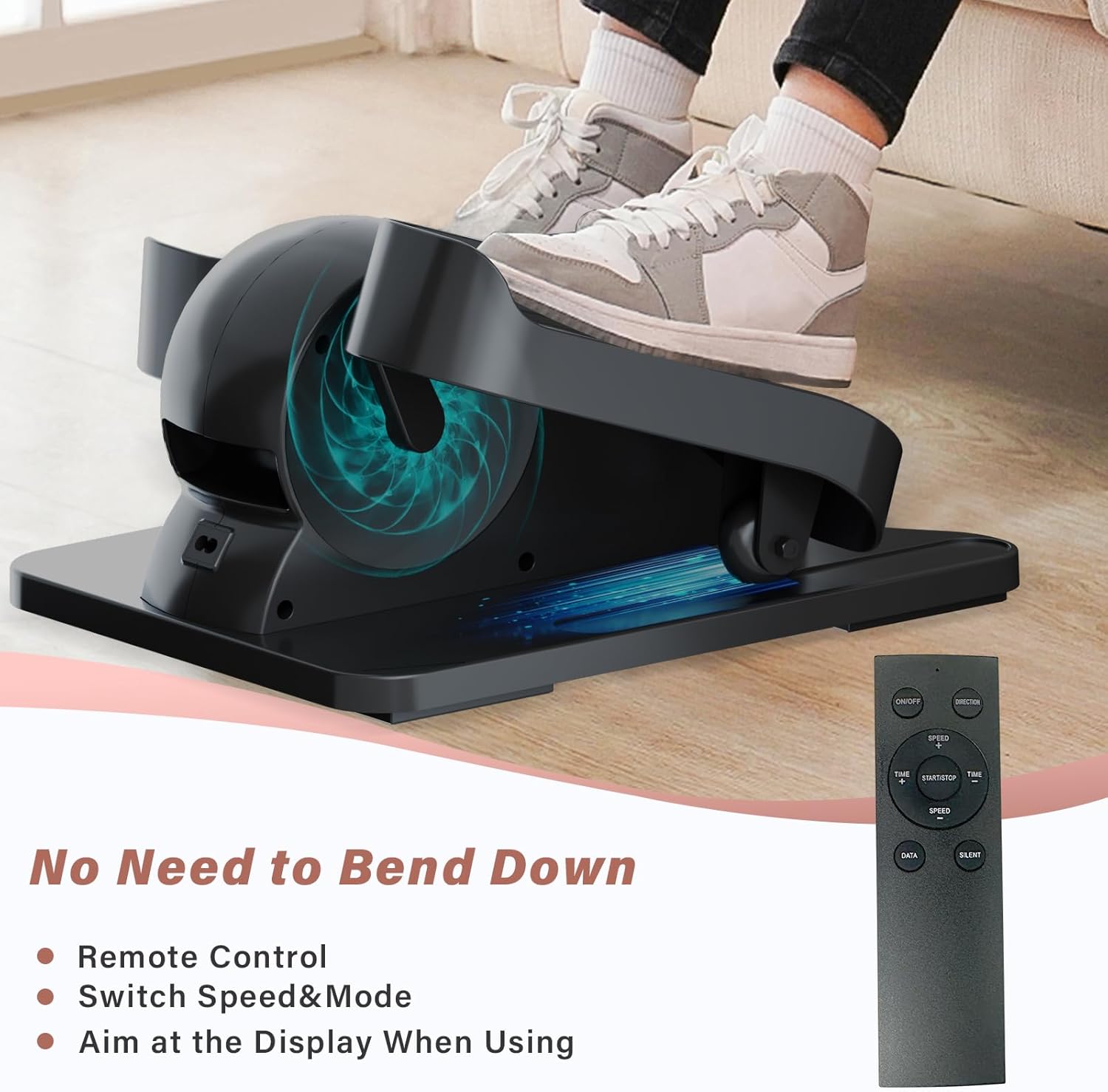 TODO Mini Eliptica Pedals Elliptica Static Electro Pedaler, Eliptica Fitness Bike for Home, Leg Exerciser for Elderly and Adults