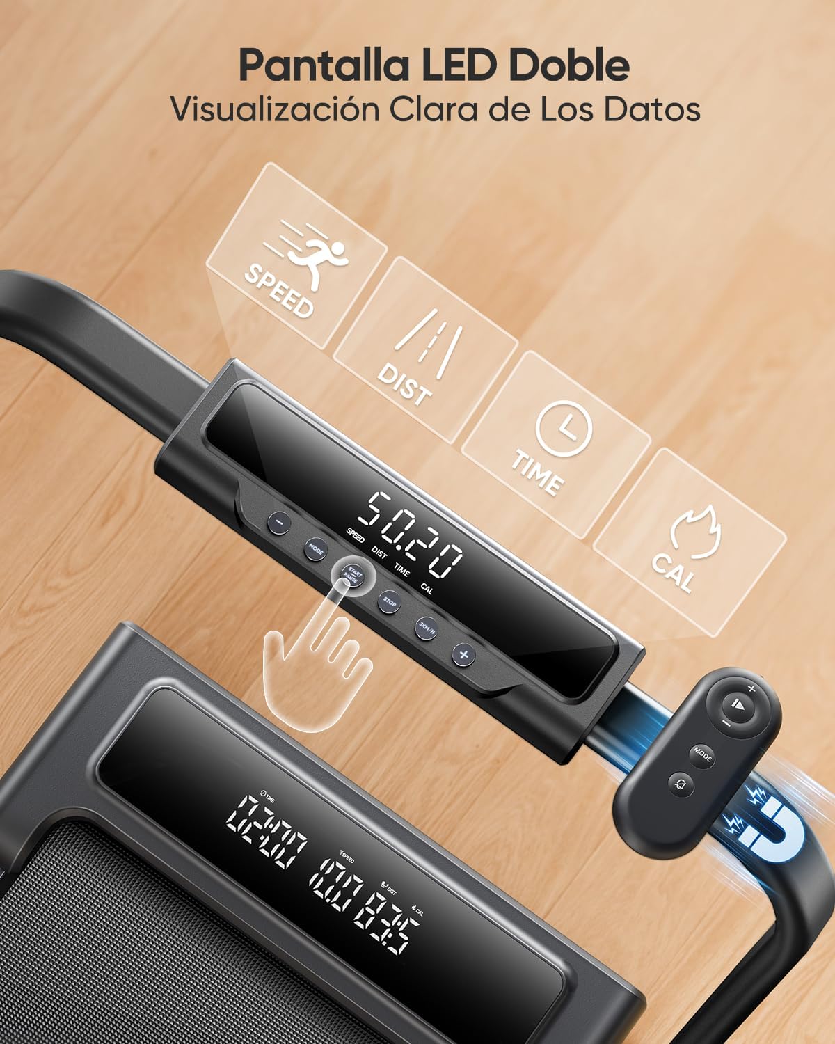 4 in 1 Folding Treadmill with Tilt 9%, TOPUTURE 2.5HP Under Desk Walkingpad, 12KM/H, Home/Office, Dual LED Display, App and Mute Magnetic Remote Control