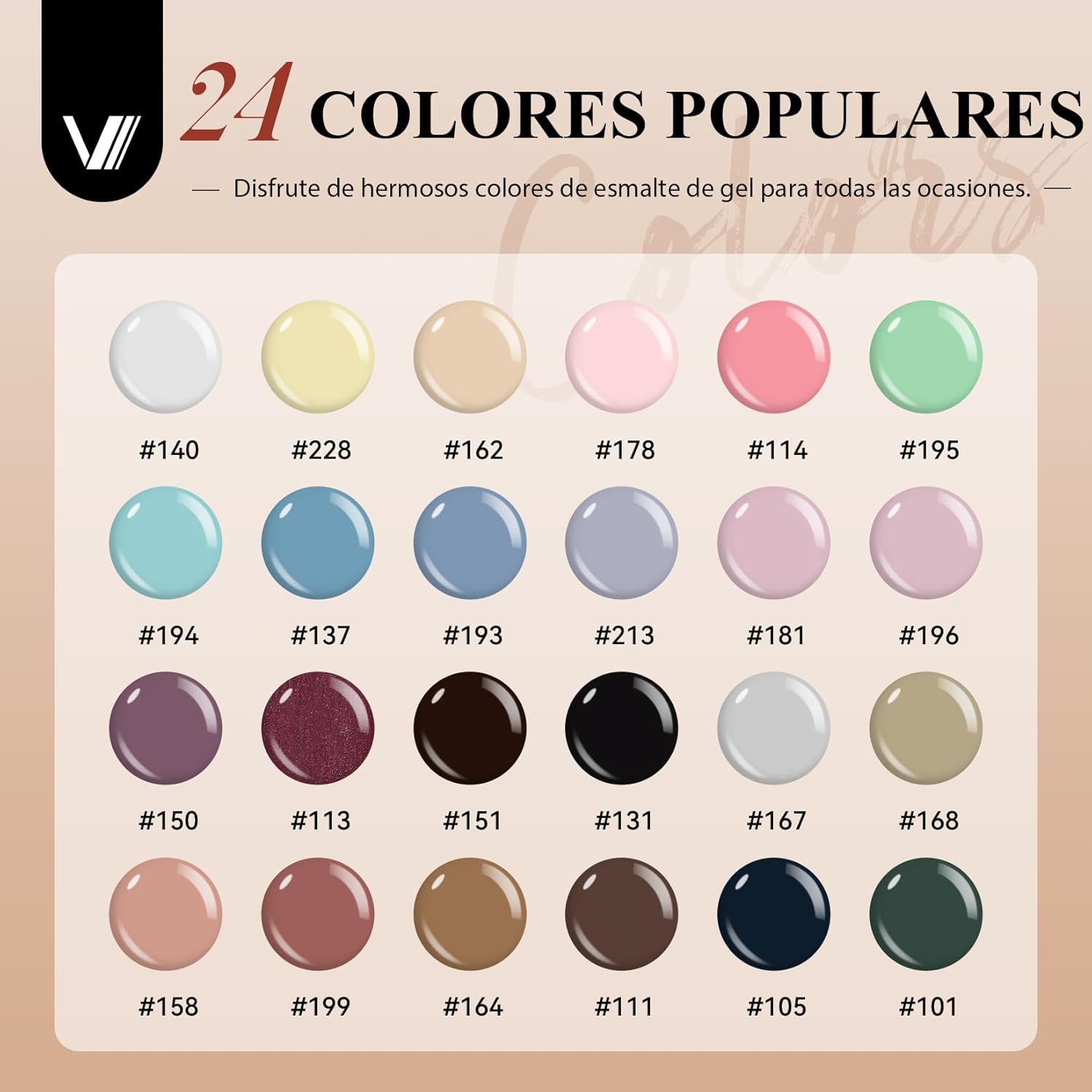 VANREESA Semi-Permanent Nails Complete Kit and U V Lamp 24 Colors Kit Semi-Permanent Nails with Base Top Matte Top Coat Kit Semi-Permanent Manicure Gifts for Women