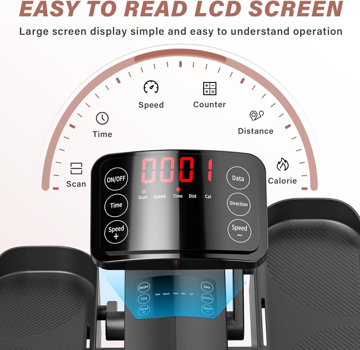 TODO Mini Eliptica Pedals Elliptica Static Electro Pedaler, Eliptica Fitness Bike for Home, Leg Exerciser for Elderly and Adults