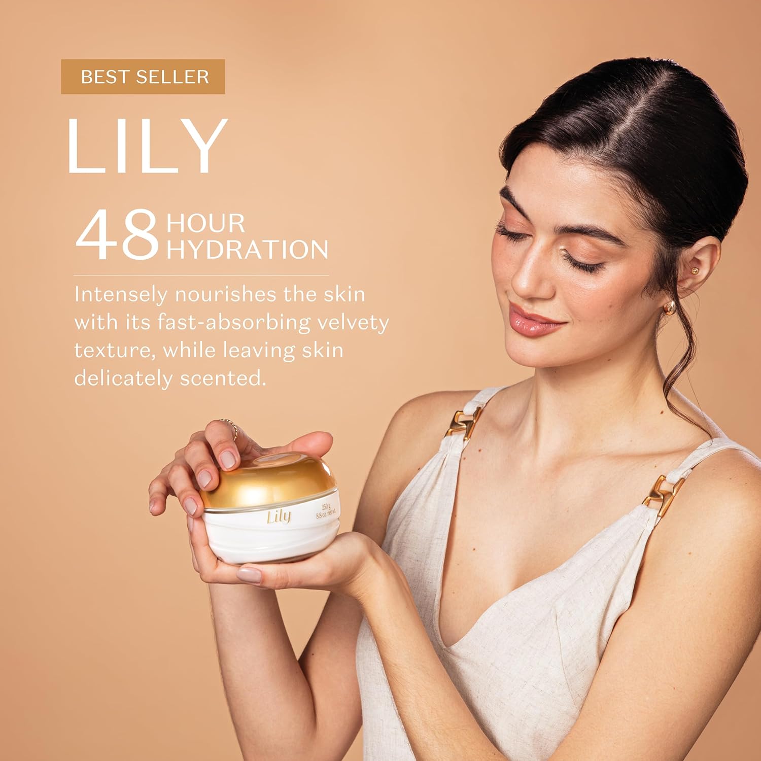 O Boticário Lily Moisturizing Body Cream | Scented Body Lotion | Lily Flower Long Fragrance and 48 Hours of Hydration | 250g