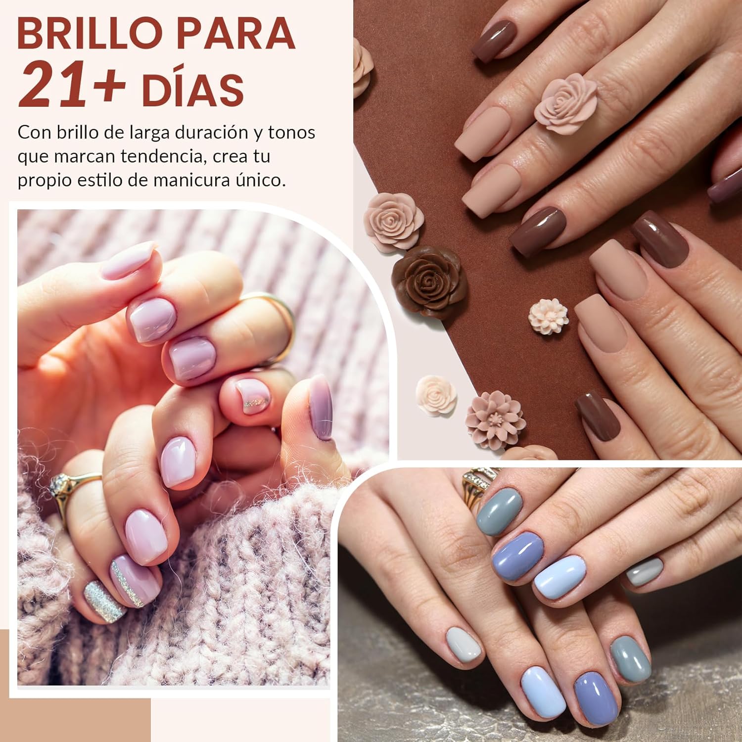 VANREESA Semi-Permanent Nails Complete Kit and U V Lamp 24 Colors Kit Semi-Permanent Nails with Base Top Matte Top Coat Kit Semi-Permanent Manicure Gifts for Women